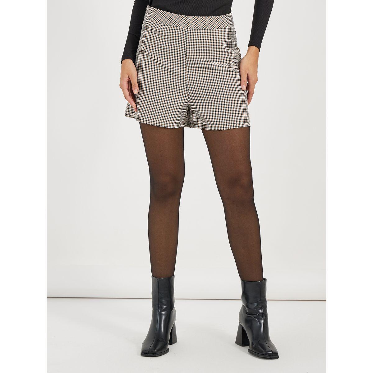 Styli Checked Tailored Shorts-women-clothing-bottoms-shorts-image-2