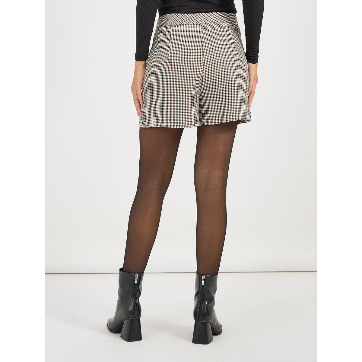 شورت أنيق بطبعة كاروهات-women-clothing-bottoms-shorts-image-4