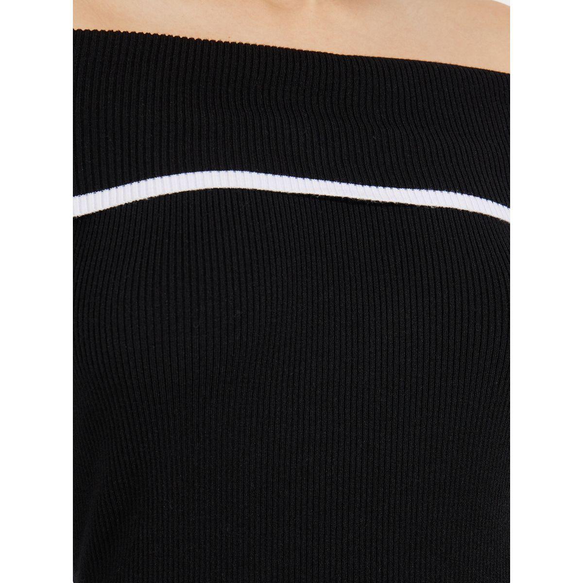 Styli Contrast Trim Off Shoulder Sweater Dress-women-clothing-dresses-image-3