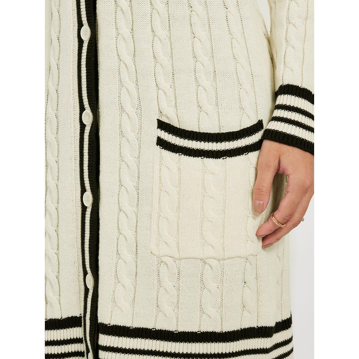 فستان قصير محبوك بتفاصيل مُتباينة-women-clothing-dresses-image-3