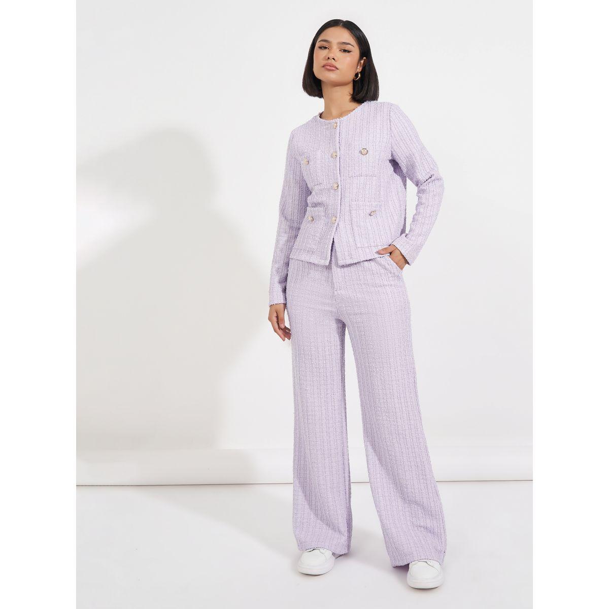 Styli Tweed Buttoned Jacket & Tailored Trouser Co-Ords-women-clothing-coordsets-image-1