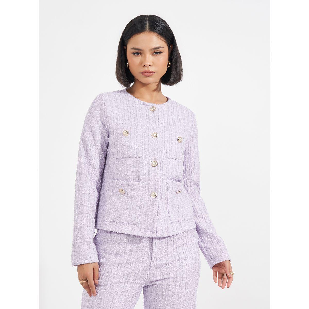 Styli Tweed Buttoned Jacket & Tailored Trouser Co-Ords-women-clothing-coordsets-image-4
