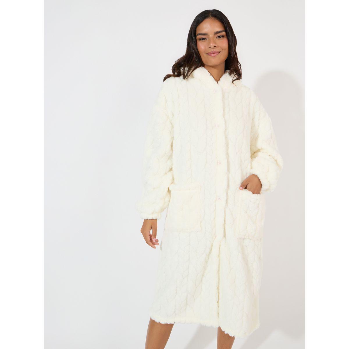 Styli Unwind Cable Knit Fleece Hooded Robe-women-clothing-nightwear-robes-image-2