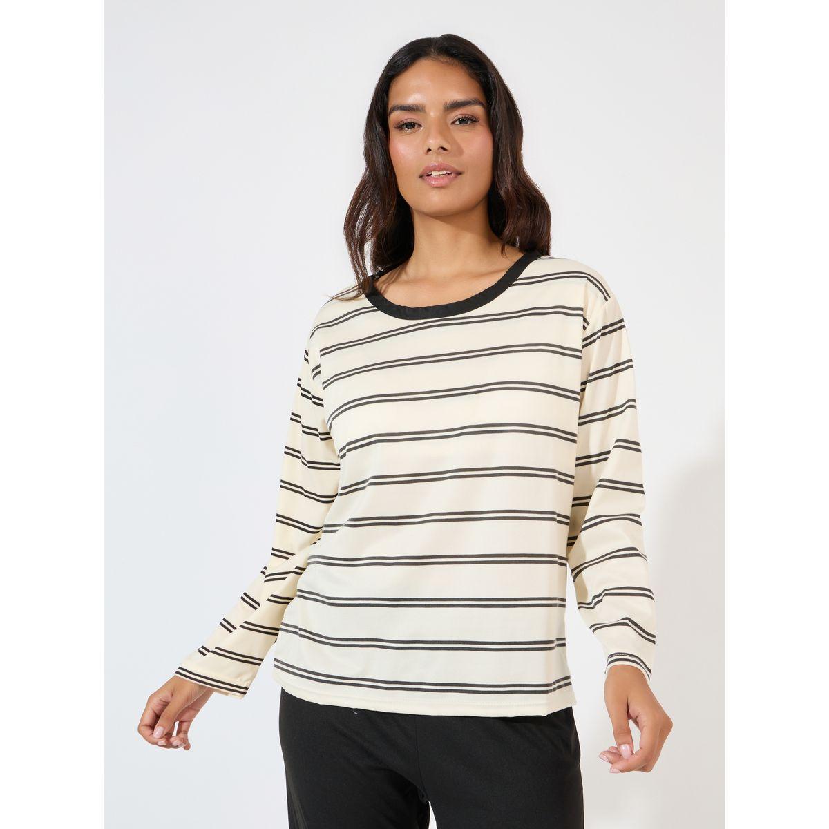 Styli Unwind Striped Long Sleeves Top & Pyjama Set-women-clothing-nightwear-pyjamas-longsets-image-2