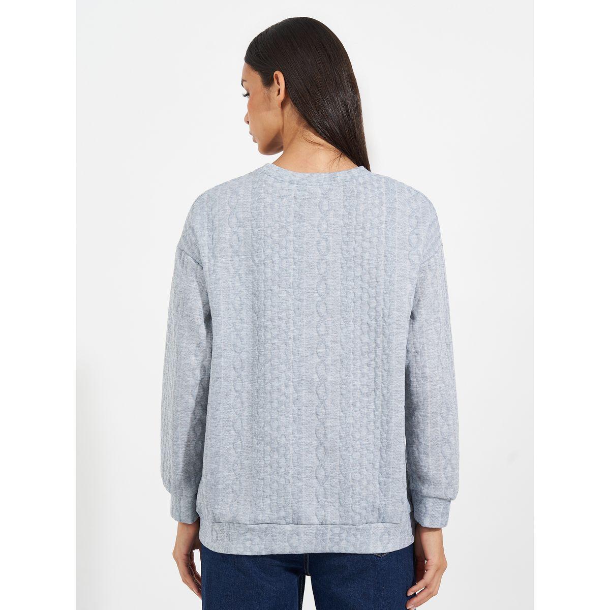 Styli Oversized Regular Length Textured Sweatshirt-women-winterwear-hoodiesandsweatshirts-sweatshirts-image-4