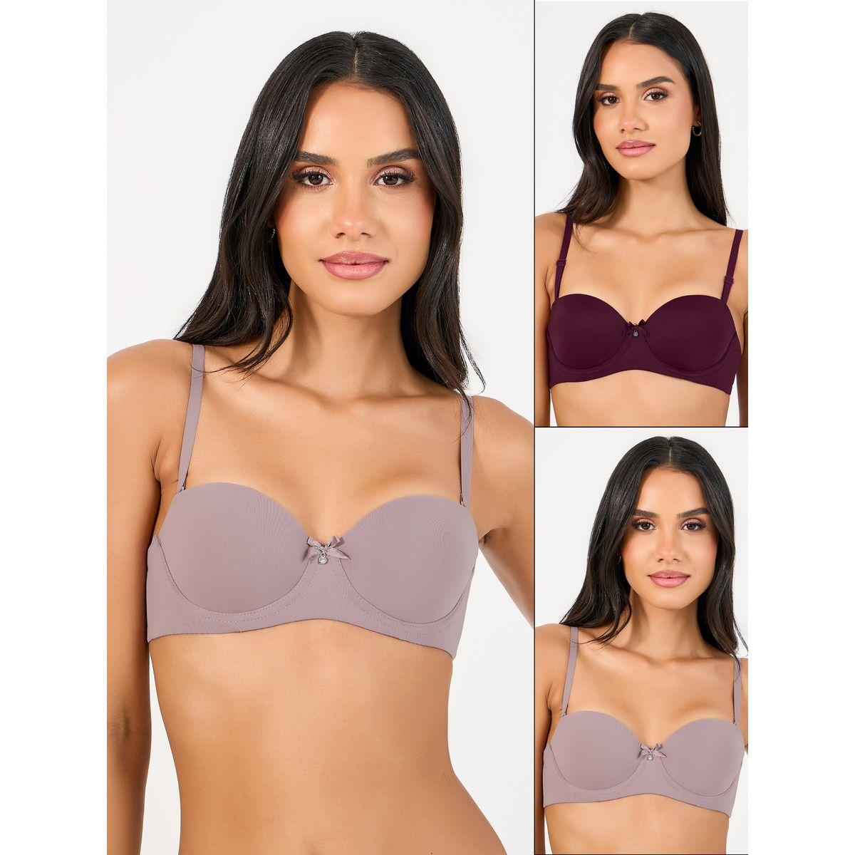 مجموعة من 2 صدرية بالكونيت سادة مبطنة-women-clothing-lingerie-bras-image-6