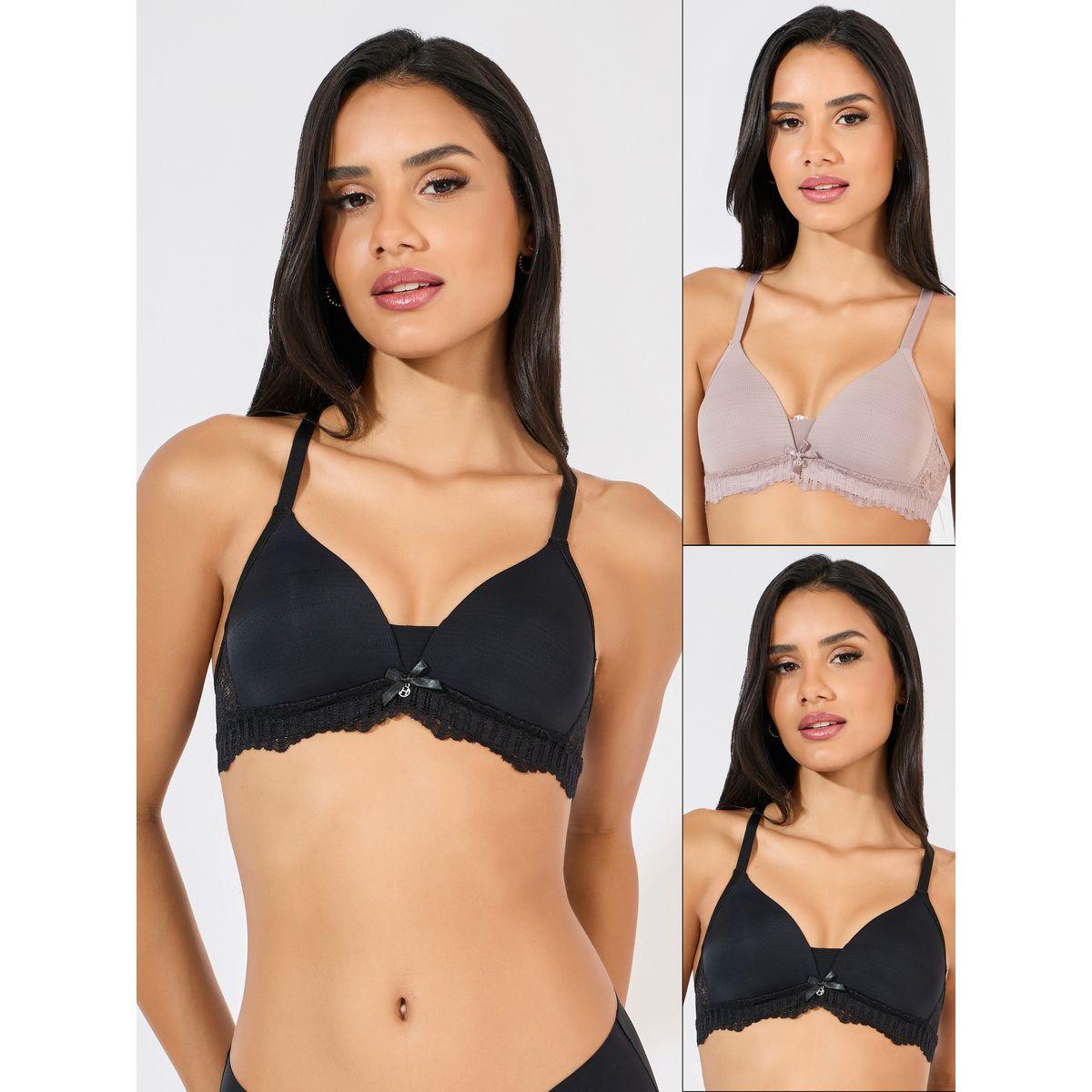 مجموعة من 2 صدرية مبطنة بتفاصيل دانتيل-women-clothing-lingerie-bras-image-1