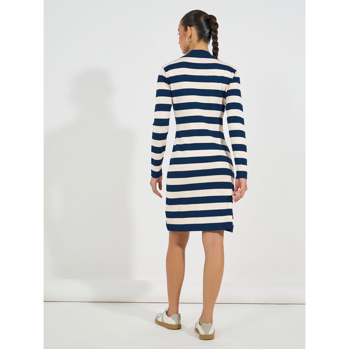 Styli Striped Sweater Knee Length Dress-women-clothing-dresses-image-6