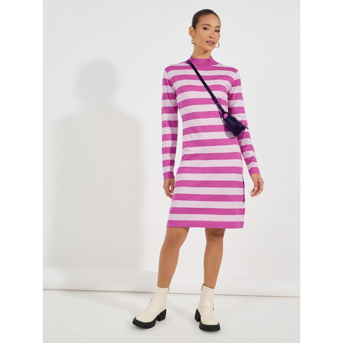 فستان مخطط بطول الركبة-women-clothing-dresses-image-1