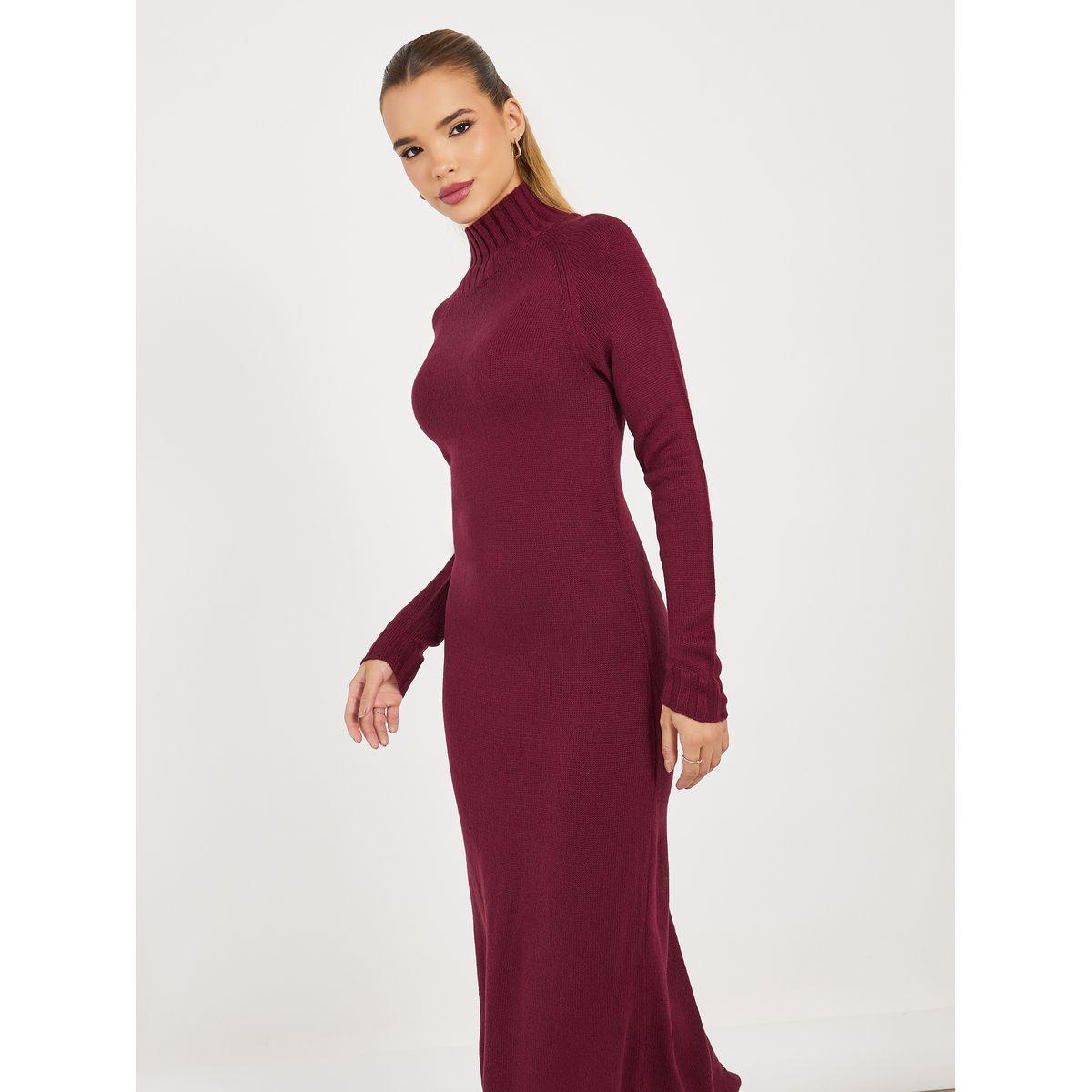 Styli Turtle Neck Knitted Sweater Maxi Dress-women-clothing-dresses-image-3