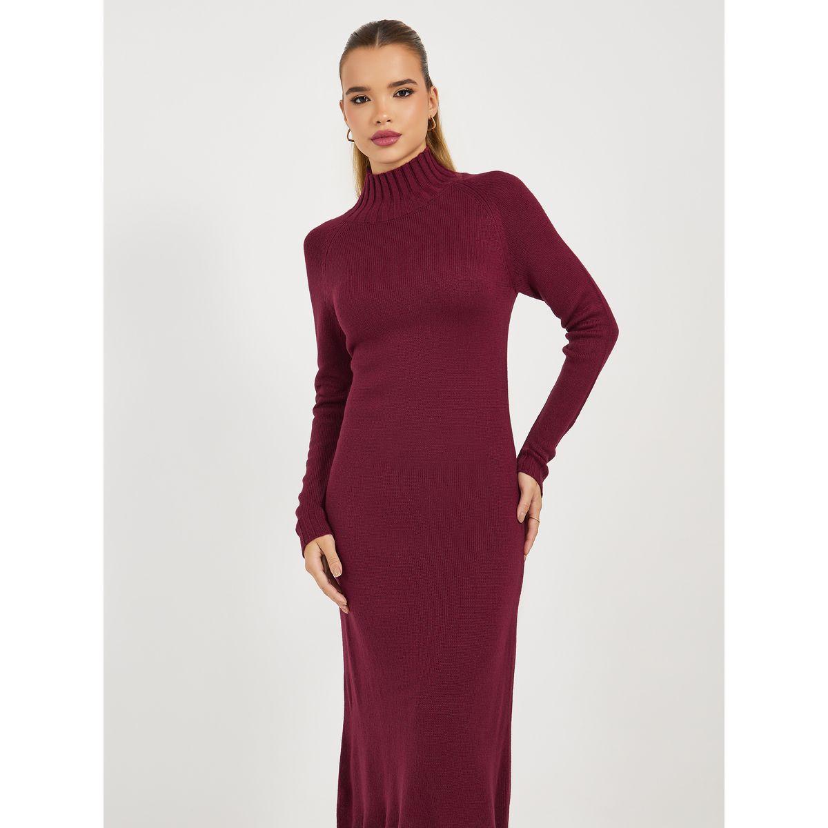 Styli Turtle Neck Knitted Sweater Maxi Dress-women-clothing-dresses-image-4