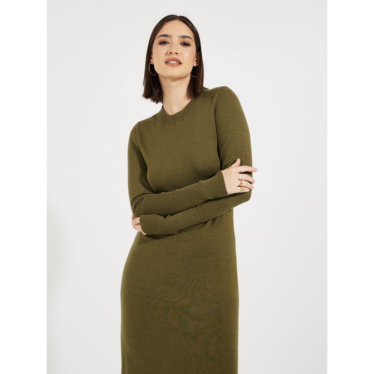Styli Solid Knit Sweater Midi Dress-women-clothing-dresses-image-5
