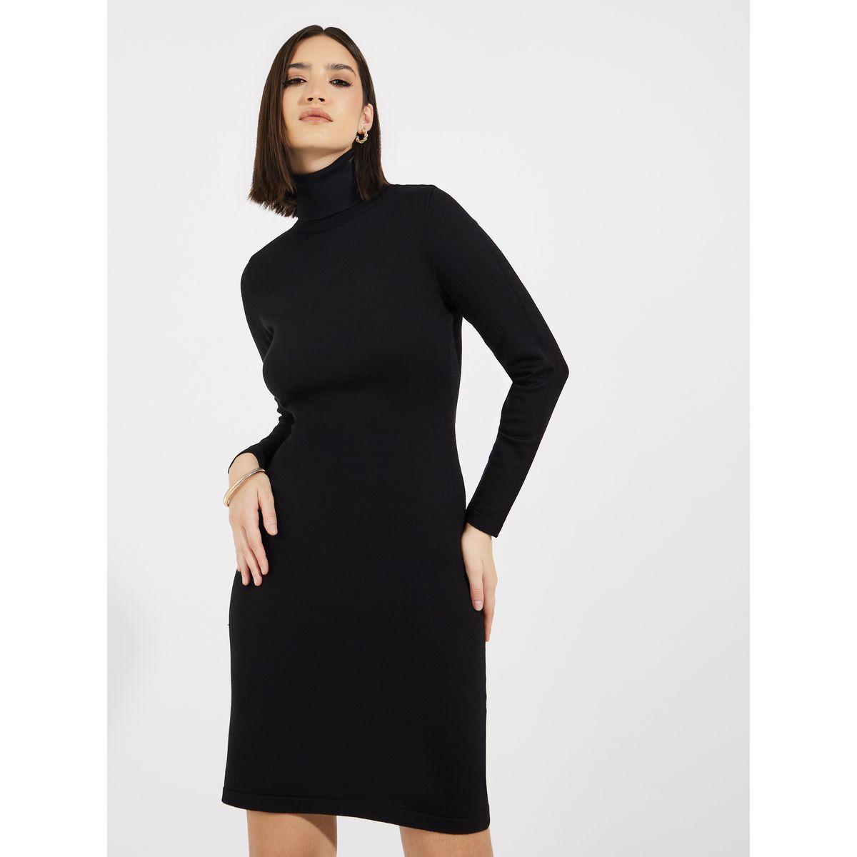 فستان بطول الركبة مع ياقة عالية-women-clothing-dresses-image-2