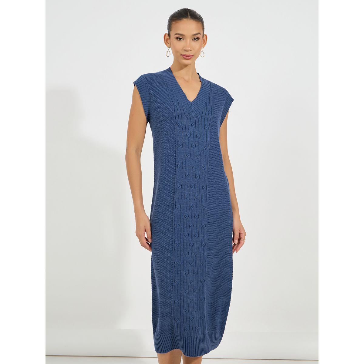 Styli Cable Knit Sweater Midi Dress-women-clothing-dresses-image-5