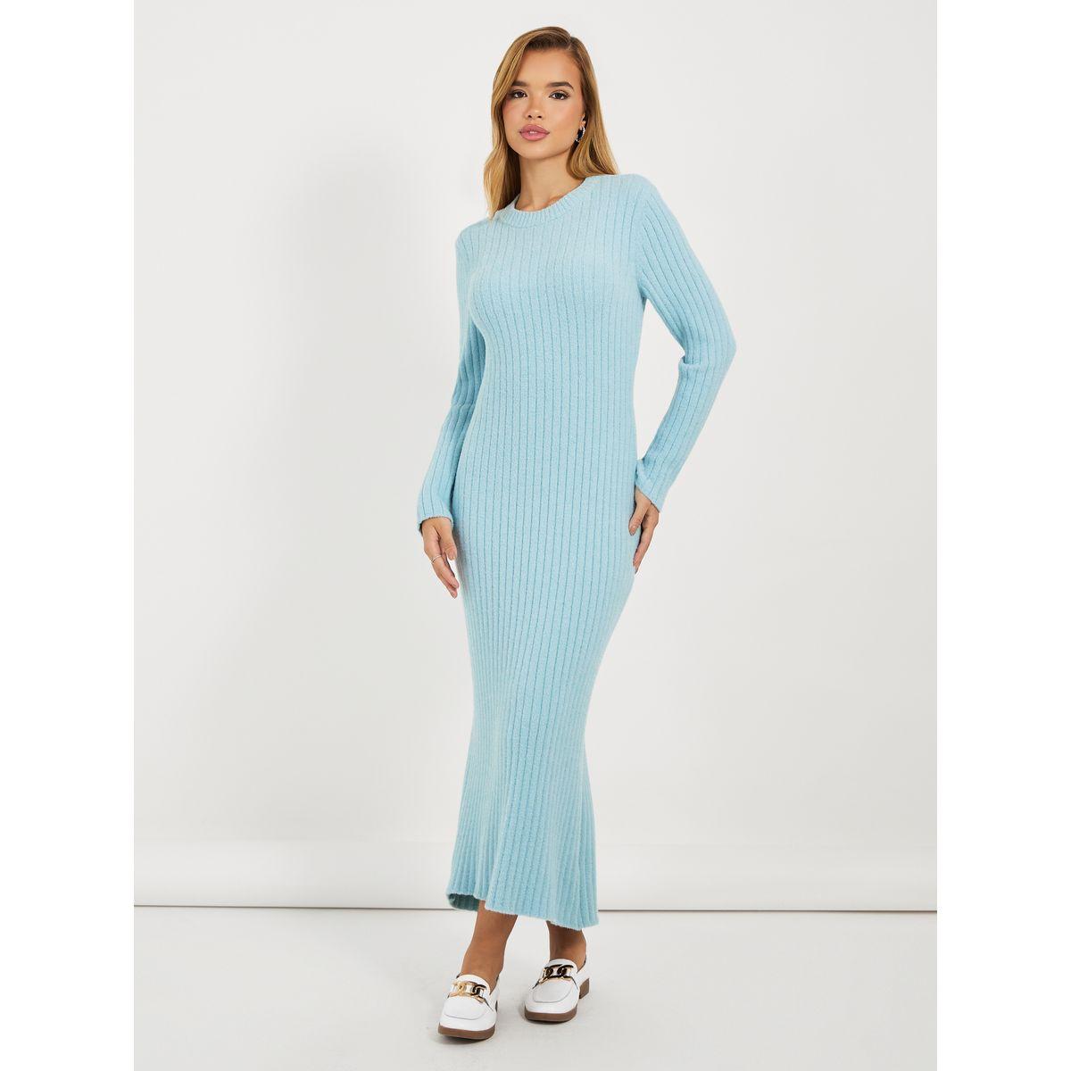 فستان ميدي محبوك بأكمام طويلة-women-clothing-dresses-image-5