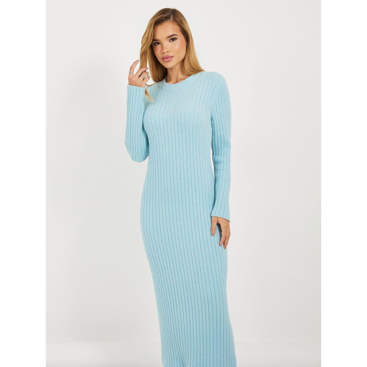 فستان ميدي محبوك بأكمام طويلة-women-clothing-dresses-image-6
