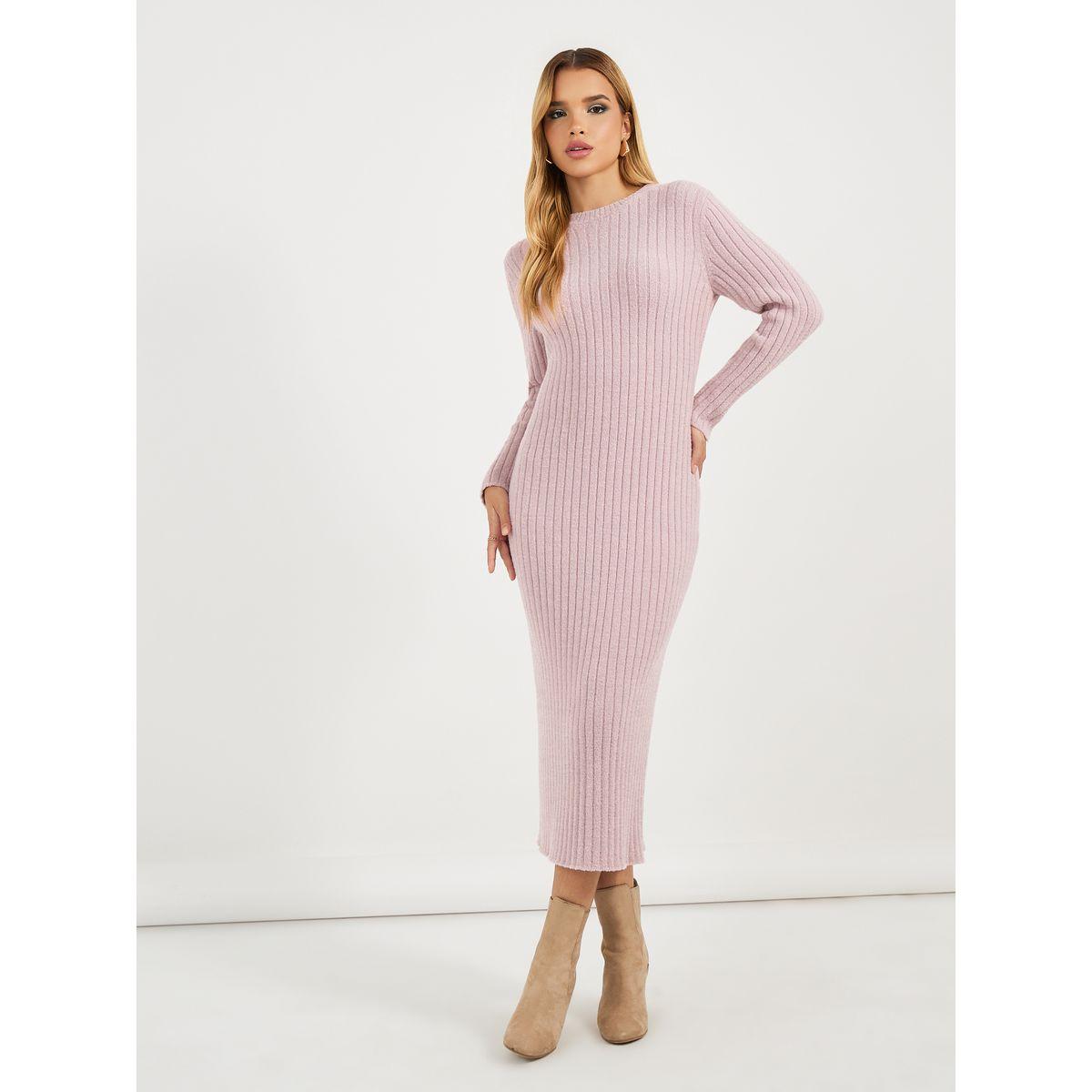 Styli Knitted Sweater Maxi Dress with Long Sleeves-women-clothing-dresses-image-1