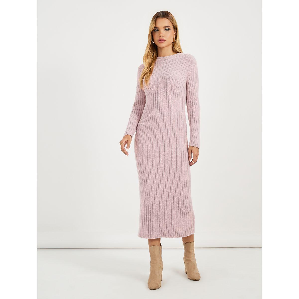Styli Knitted Sweater Maxi Dress with Long Sleeves-women-clothing-dresses-image-4