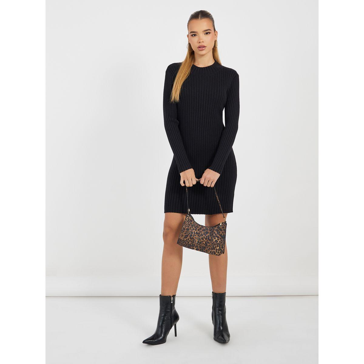 Styli Ribbed Knit Sweater Mini Dress-women-clothing-dresses-image-2
