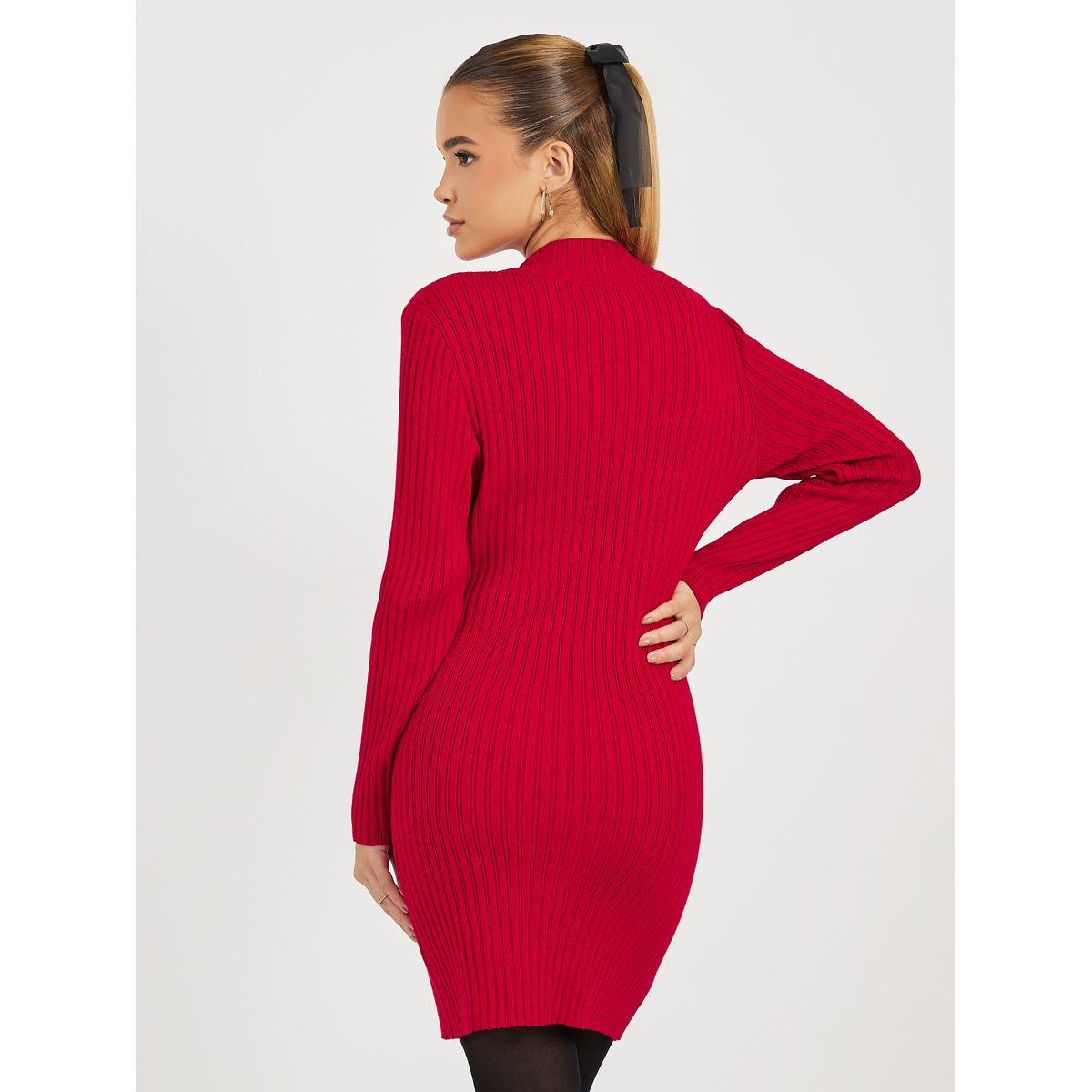 Styli Ribbed Knit Sweater Mini Dress-women-clothing-dresses-image-4