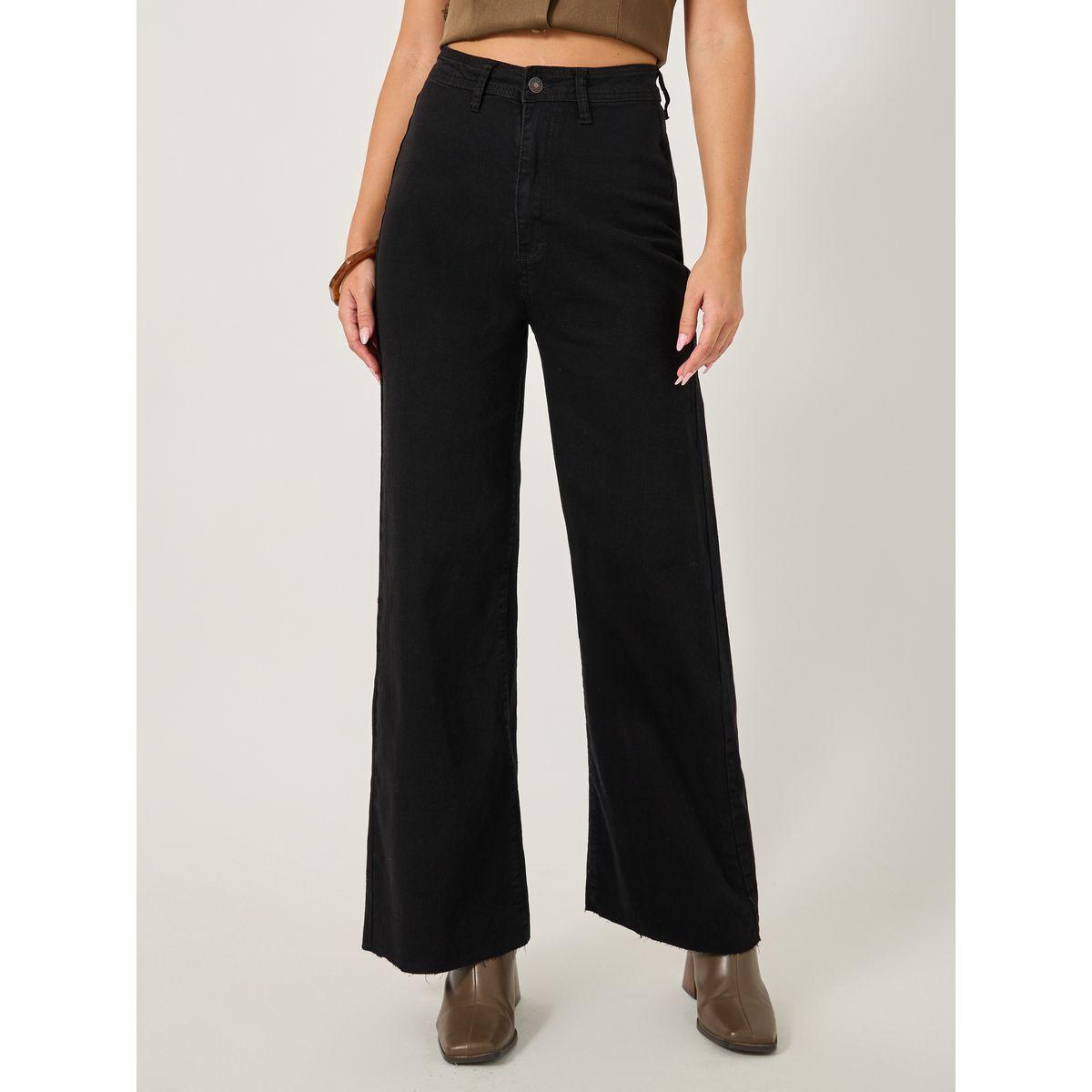 Styli High Rise Solid Straight Fit Jeans-women-clothing-bottoms-jeans-image-2