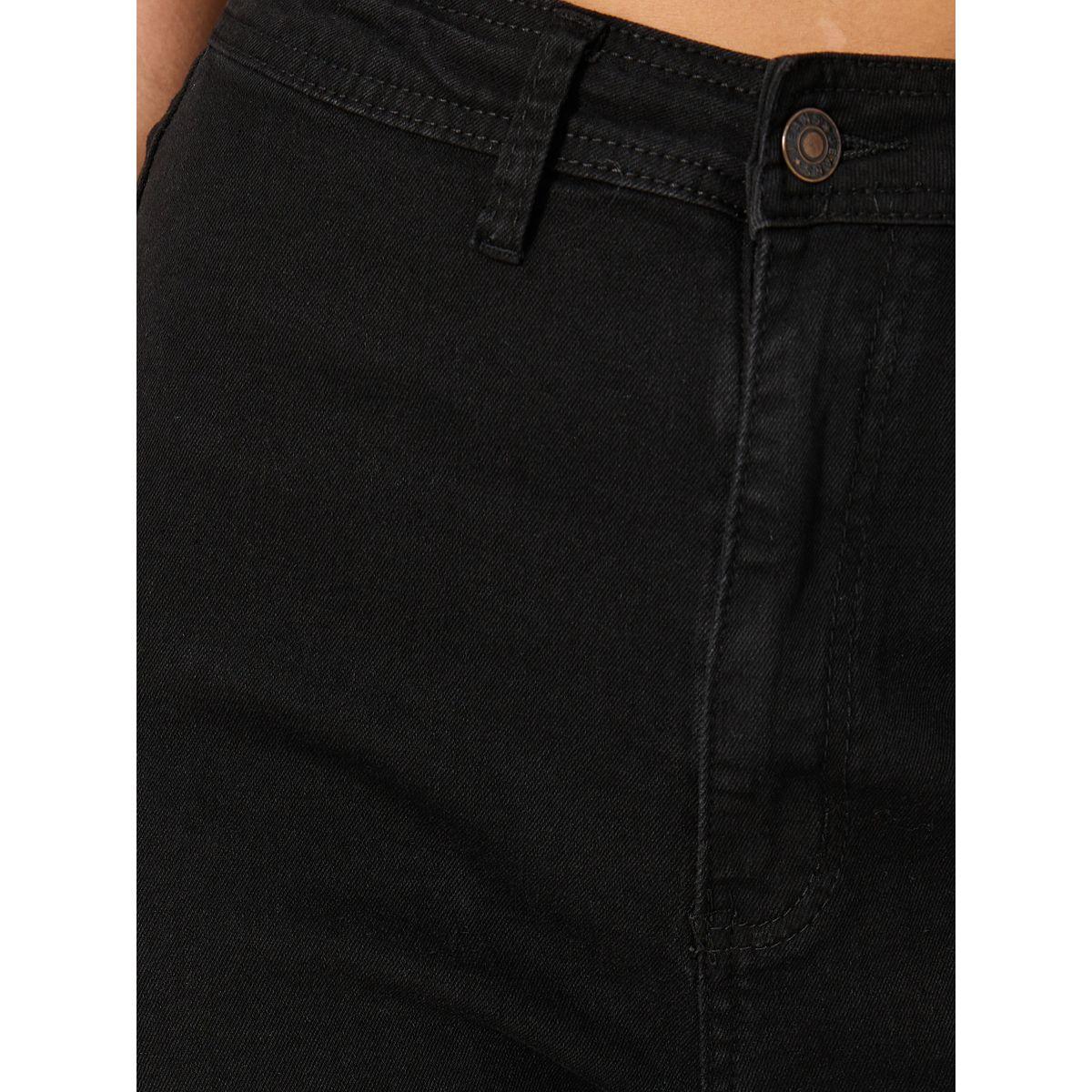جينز سادة بقصة مستقيمة وخصر عالي-women-clothing-bottoms-jeans-image-2
