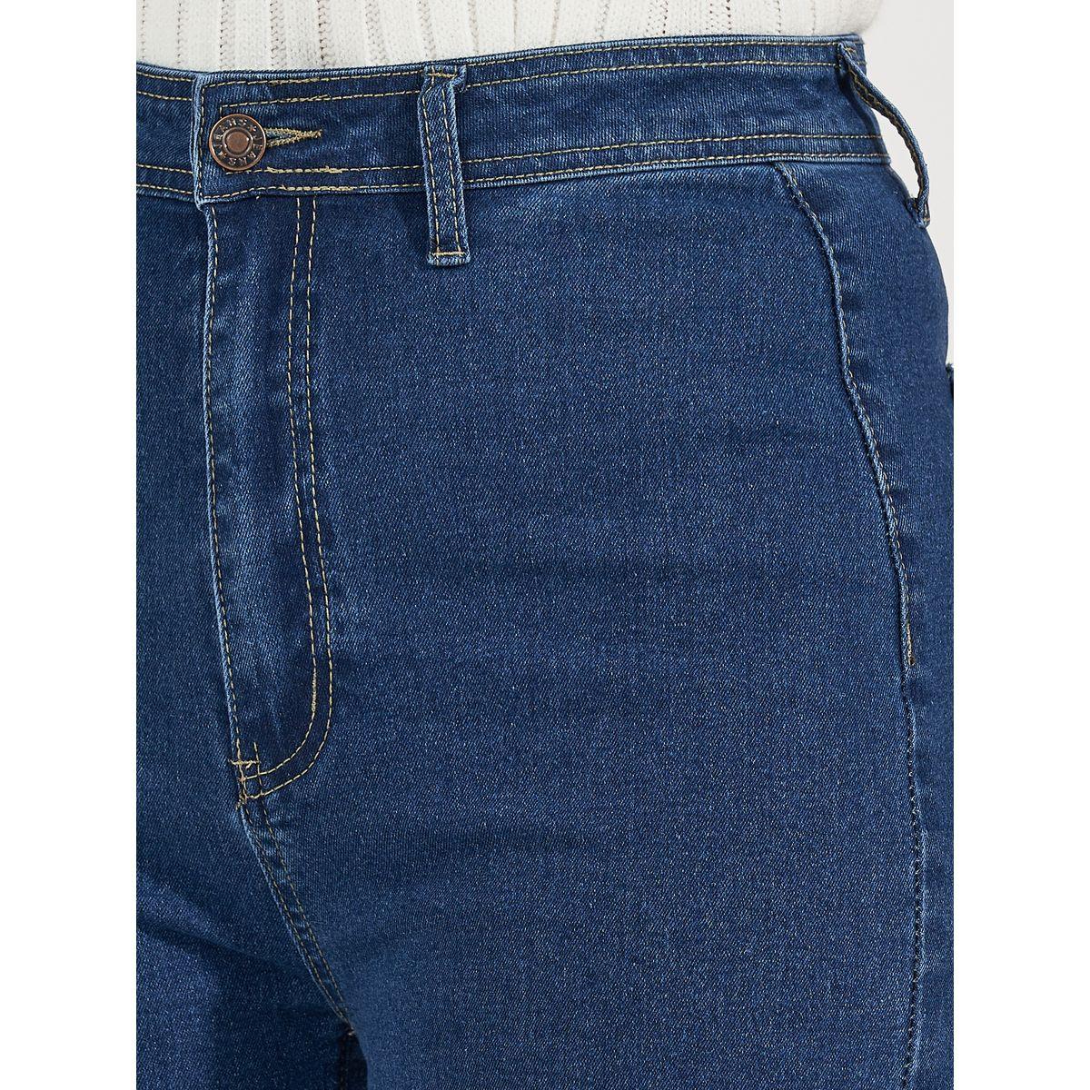 Styli High Rise Straight Fit Jeans with Raw Edge-women-clothing-bottoms-jeans-image-3