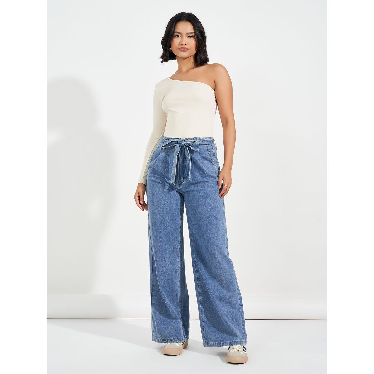 Styli High Rise Wide Leg Jeans with Tie Belt-women-clothing-bottoms-jeans-image-1