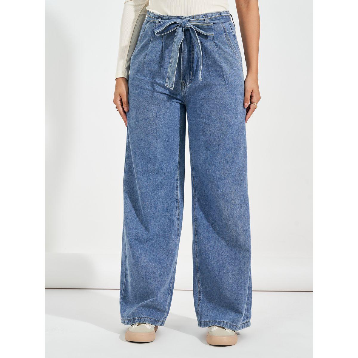 Styli High Rise Wide Leg Jeans with Tie Belt-women-clothing-bottoms-jeans-image-2