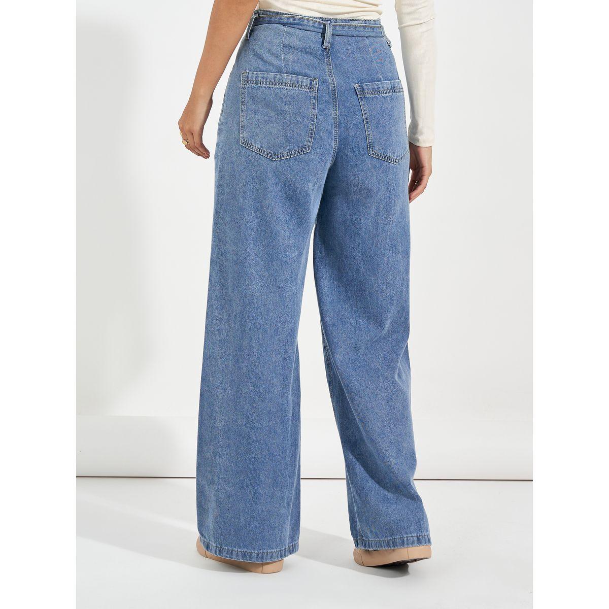 Styli High Rise Wide Leg Jeans with Tie Belt-women-clothing-bottoms-jeans-image-4