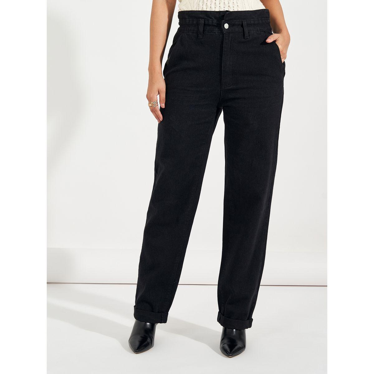 جينز بقصة أرجل مستقيمة وخصر بيبرباغ-women-clothing-bottoms-jeans-image-2