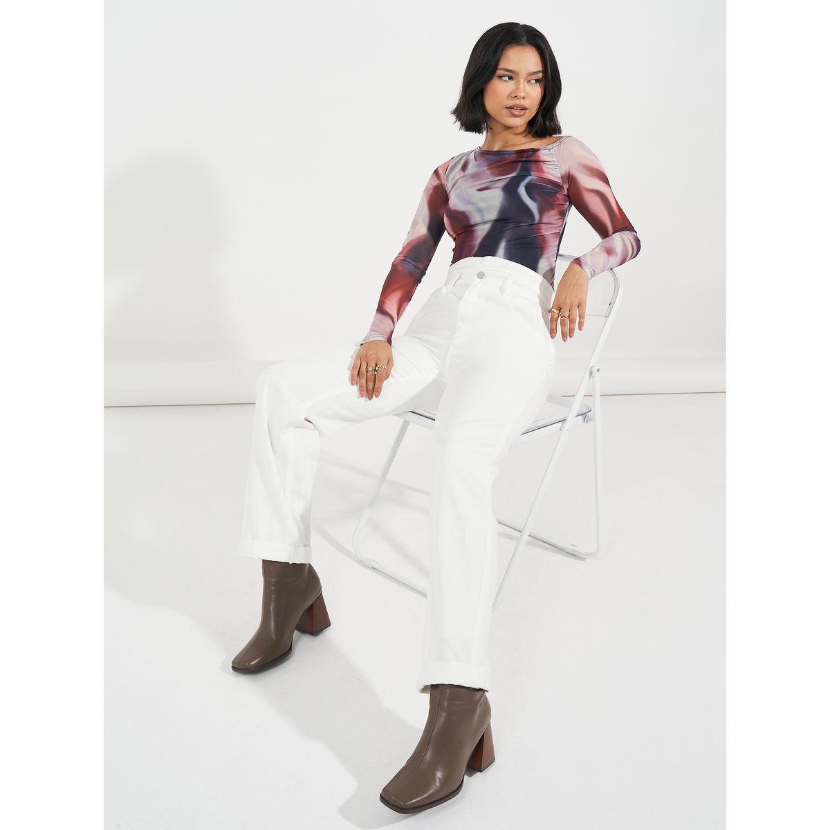جينز بقصة مستقيمة وخصر بيبرباغ-women-clothing-bottoms-jeans-image-1