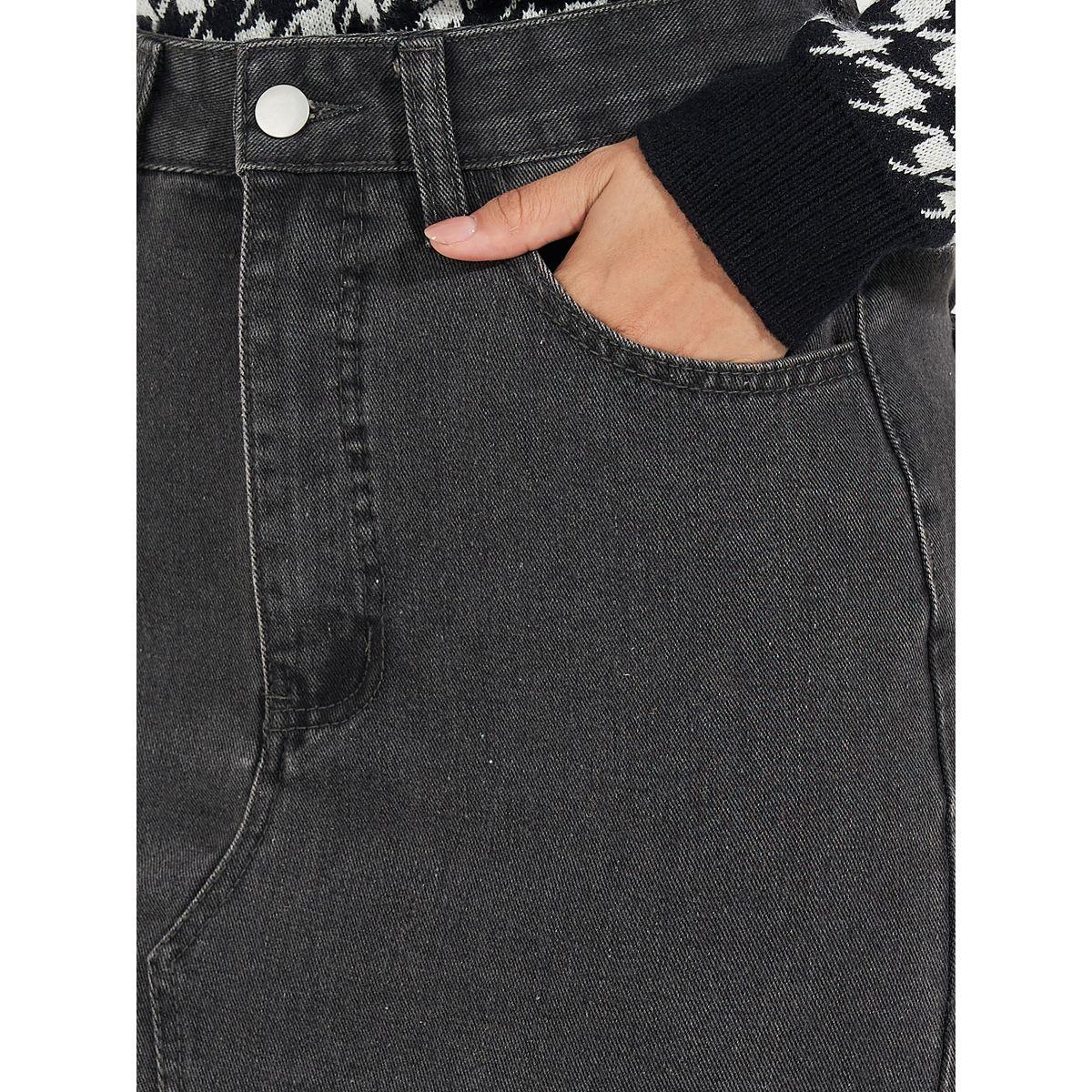 تنورة ميدي بحافة مستقيمة وخصر عالي مع شق-women-clothing-bottoms-skirts-image-4