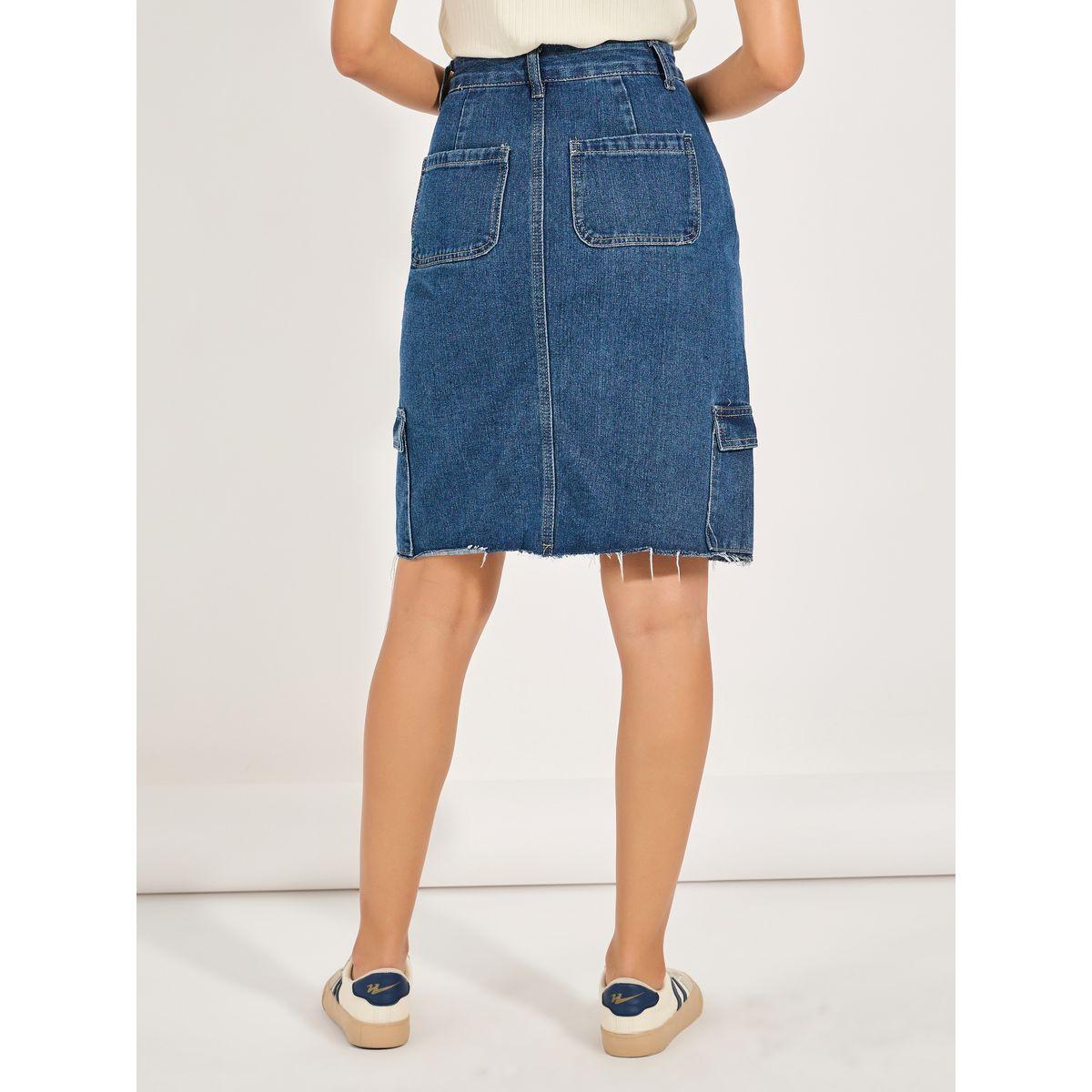 تنورة دنيم بطول الركبة وجيوب كارجو-women-clothing-bottoms-skirts-image-4