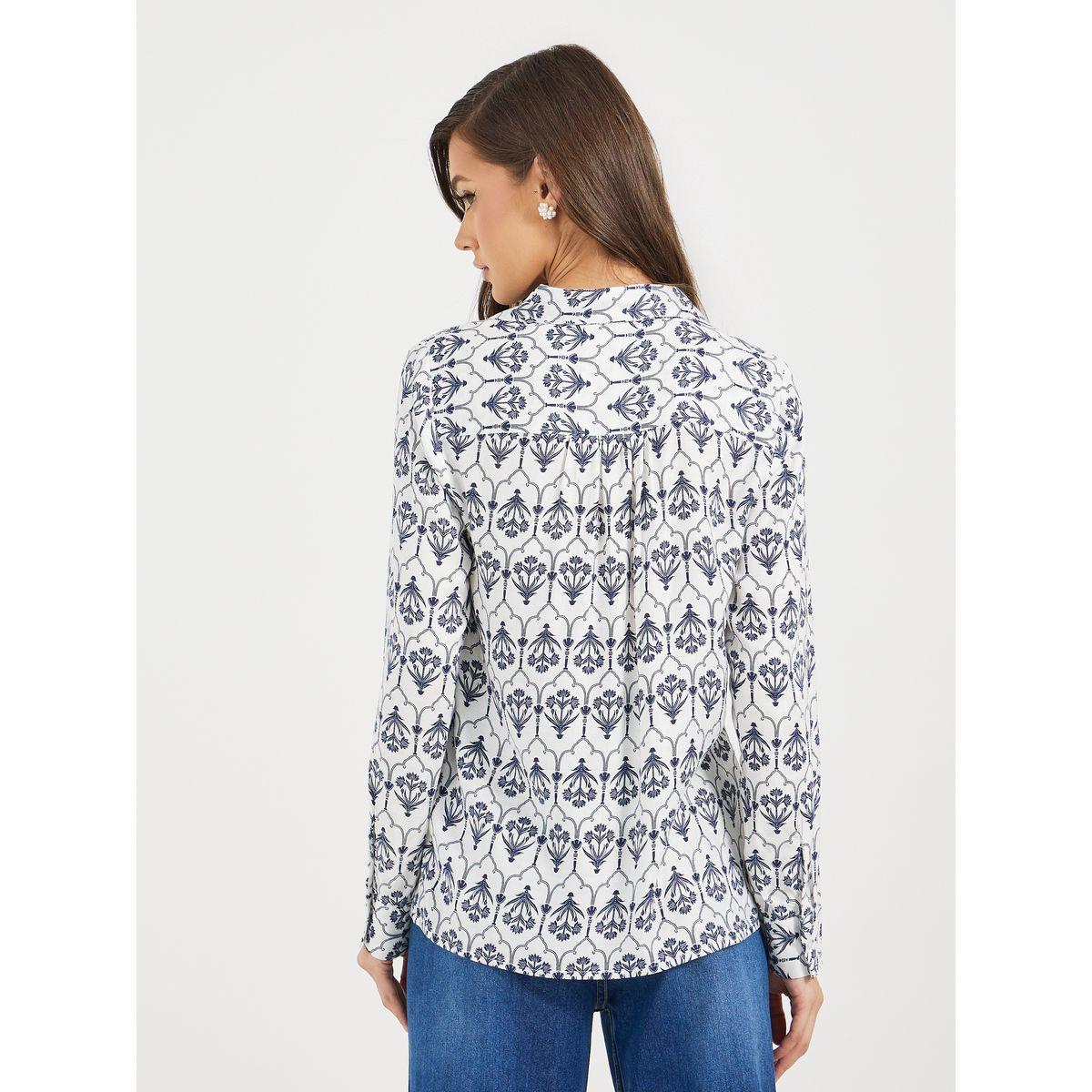 بلوزة مطبعة بالكامل مع قصة عادية-women-clothing-shirtsandblouses-shirts-image-5