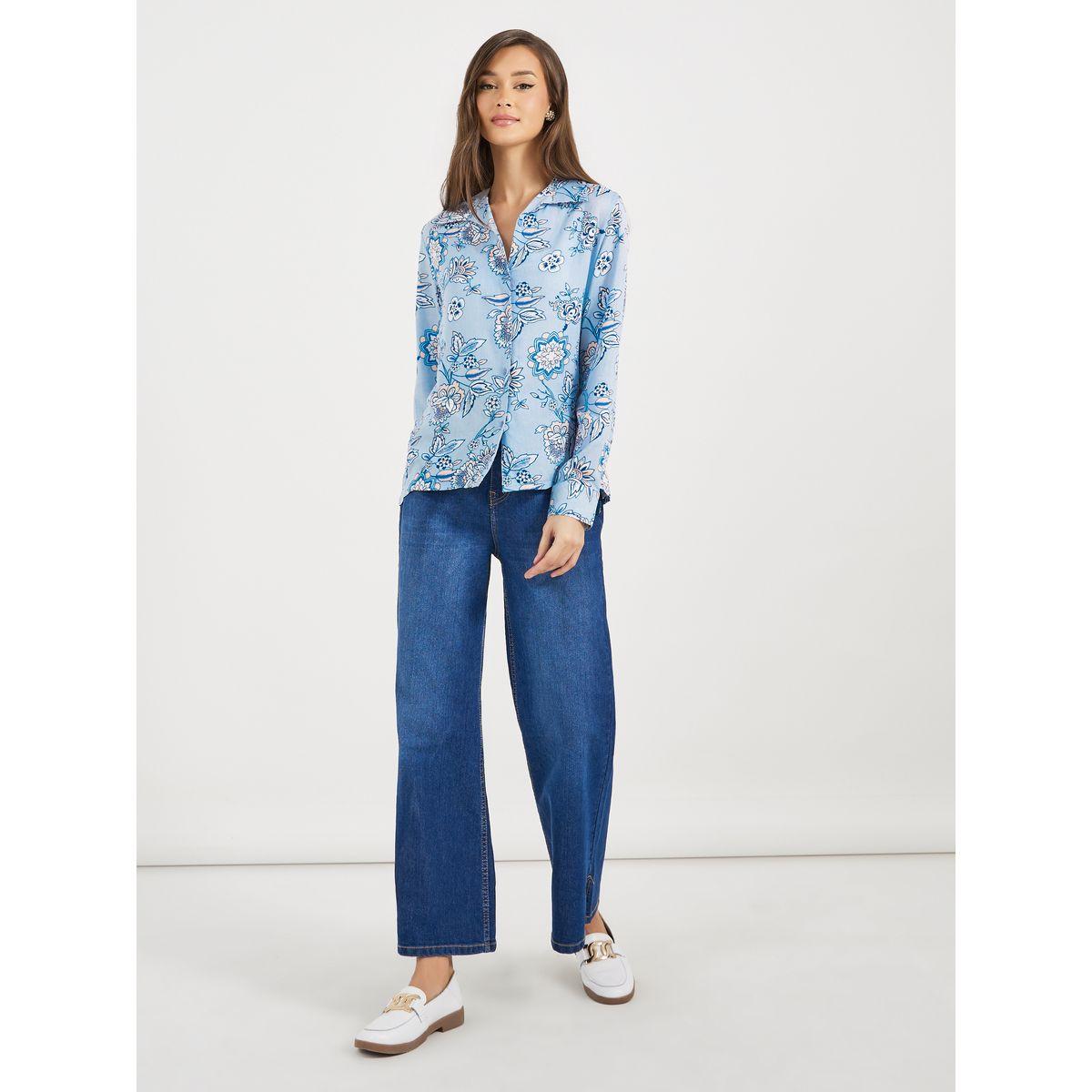 بلوزة مطبعة بزهور بأكمام طويلة-women-clothing-shirtsandblouses-shirts-image-2
