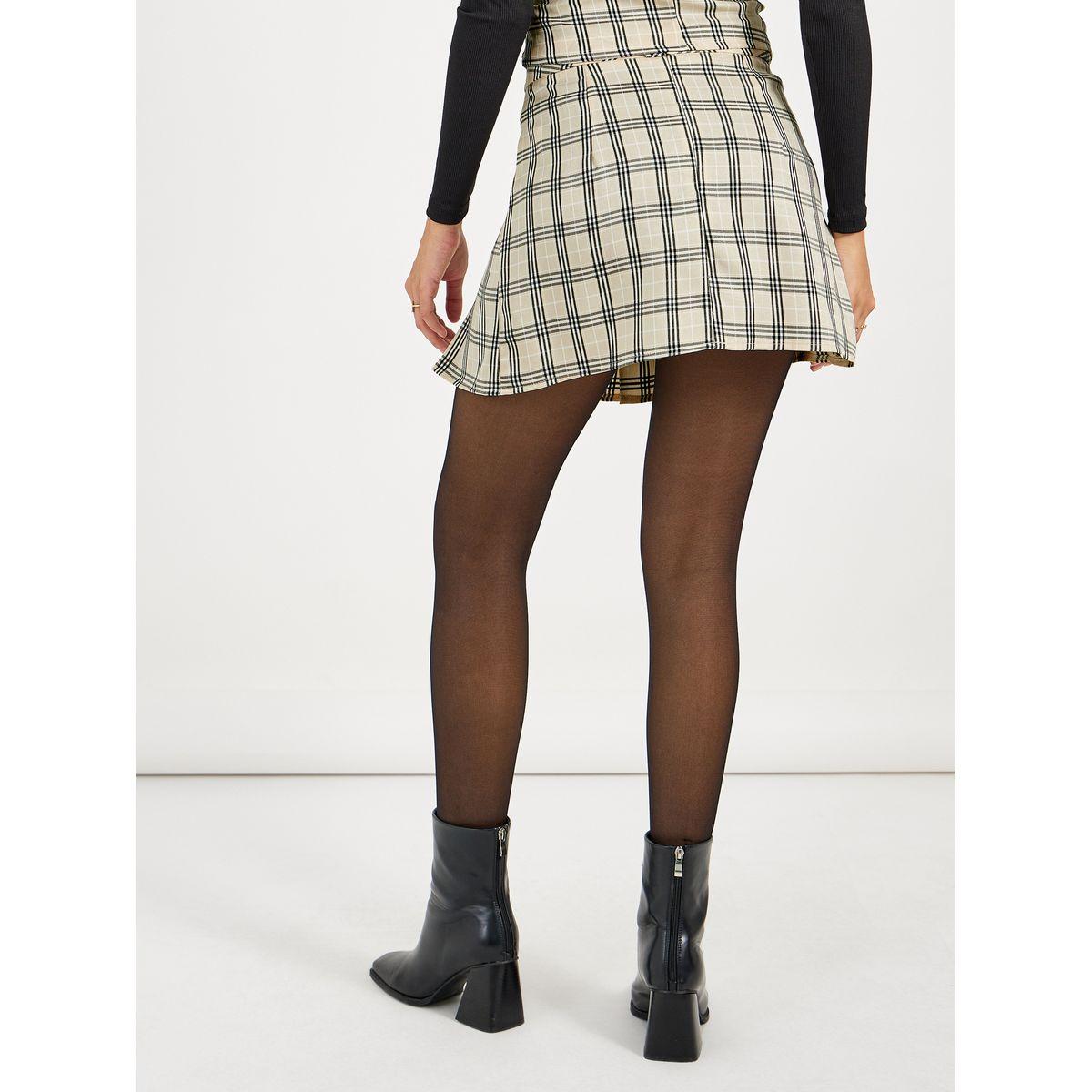 Styli Flannel Pleated Mini Skirt-women-clothing-bottoms-skirts-image-4