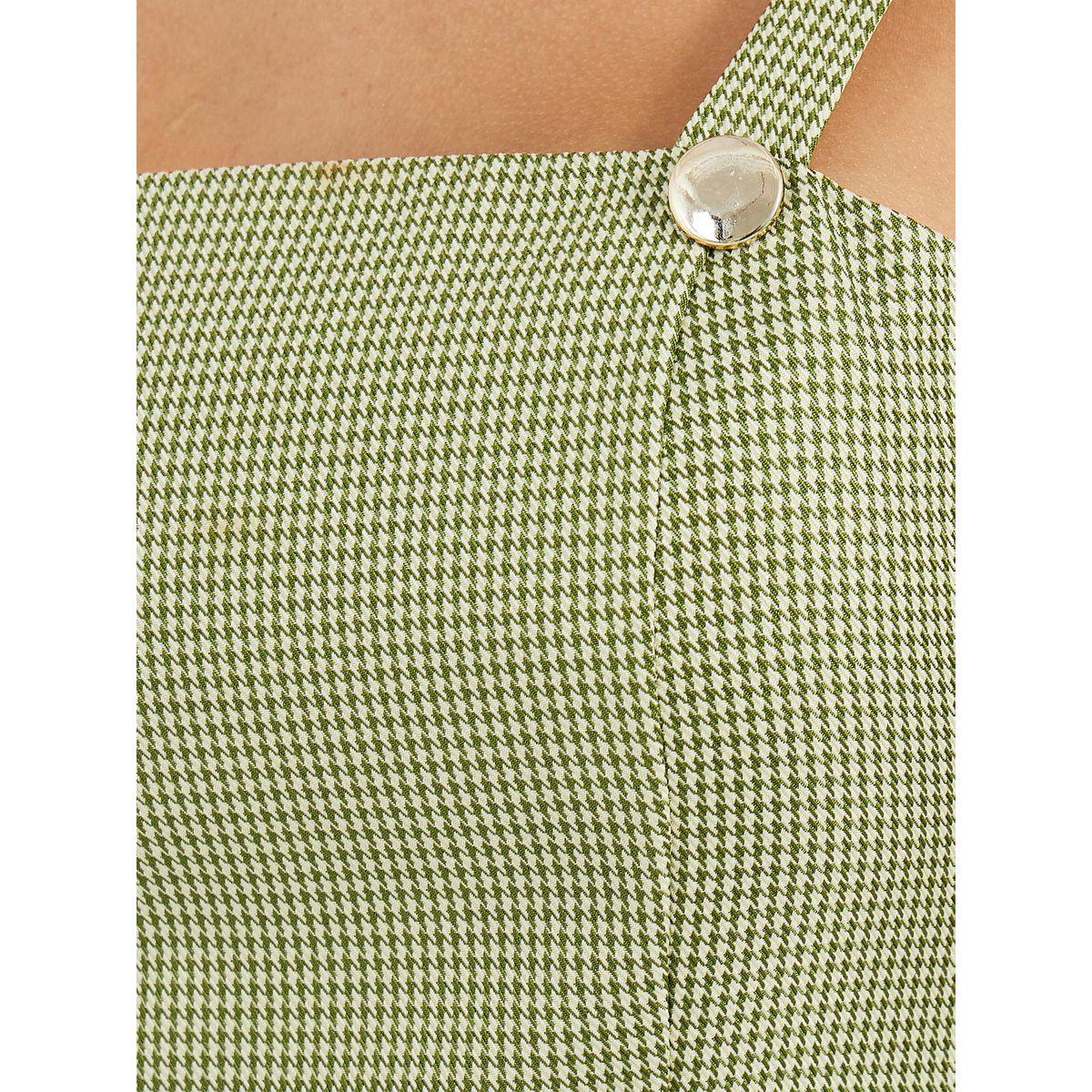 بلوزة قصيرة بنمط مربعات مع أزرار-women-clothing-tshirts-image-3
