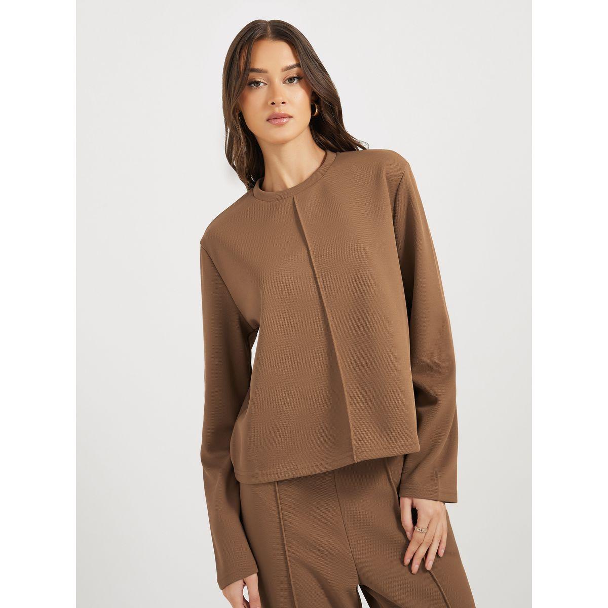 Styli Boxy Fit Pintuck Detail Top-women-clothing-shirtsandblouses-blouses-image-1