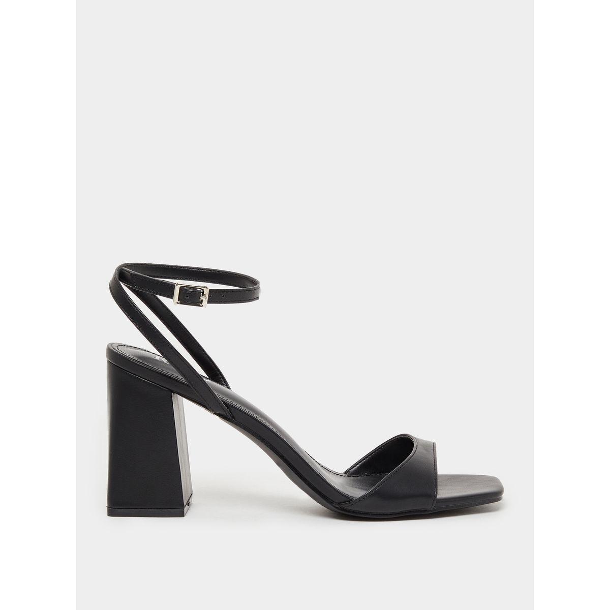 Raid X Styli  Solid Ankle Strap Block Heel Sandals-women-shoes-heels-image-2