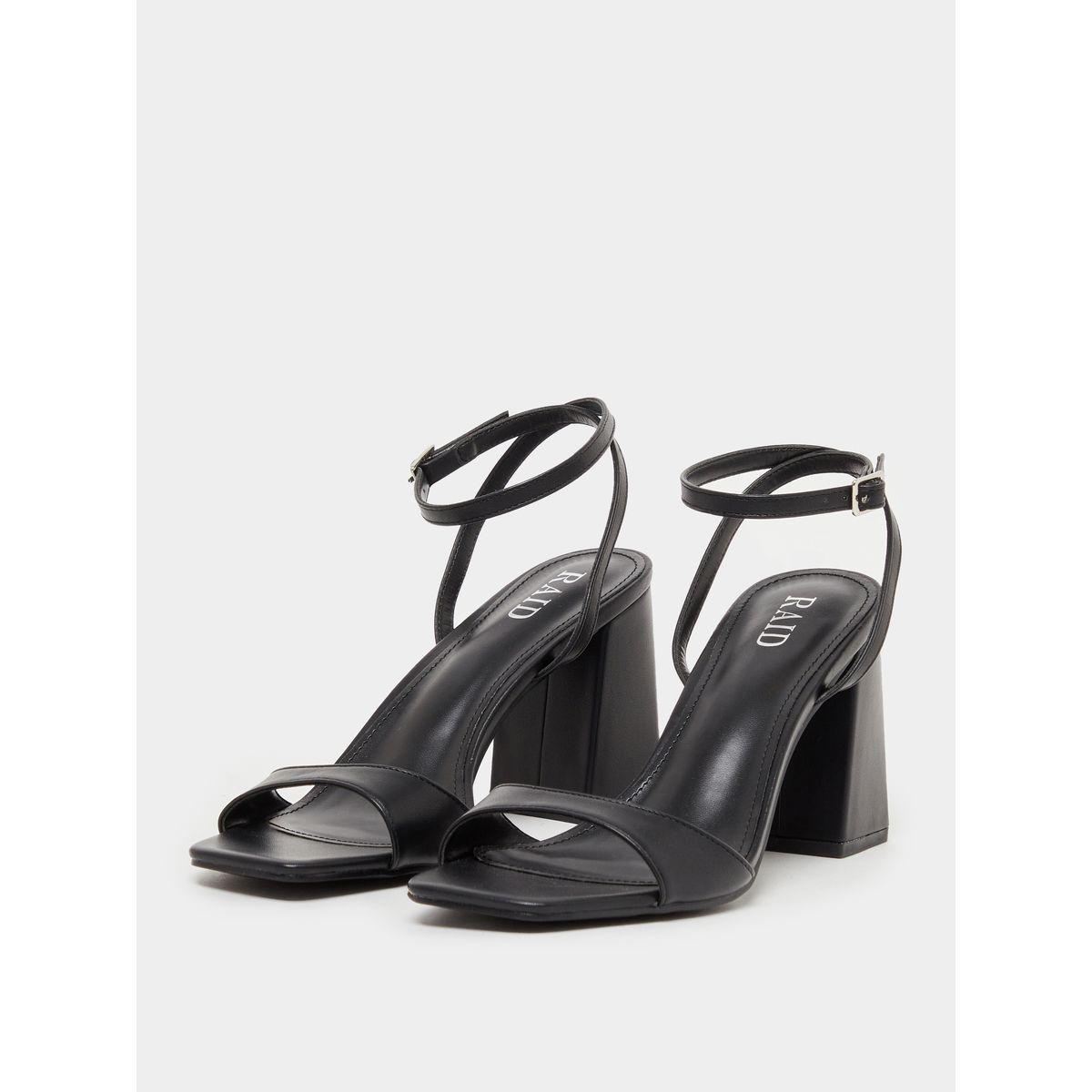 Raid X Styli  Solid Ankle Strap Block Heel Sandals-women-shoes-heels-image-3