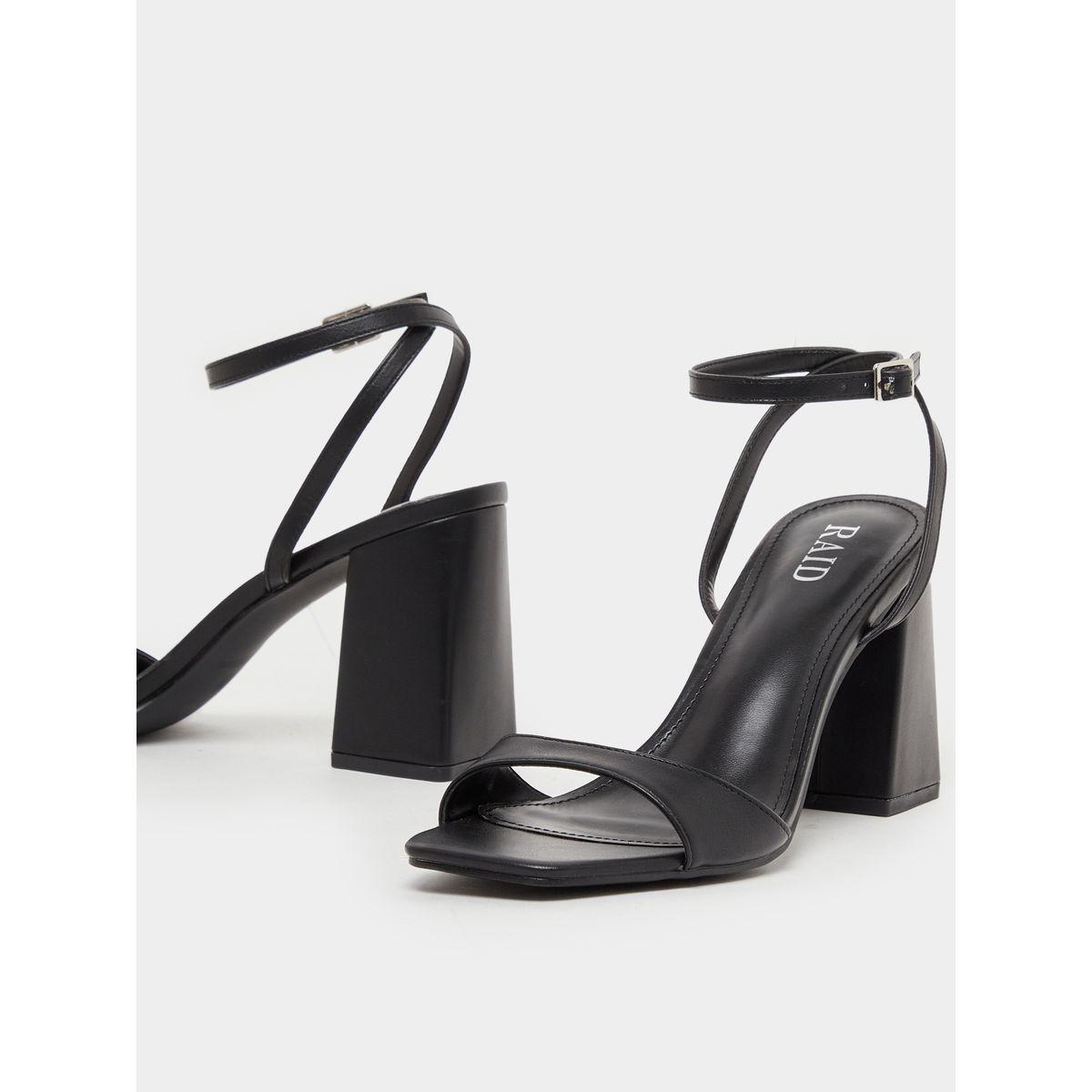 Raid X Styli  Solid Ankle Strap Block Heel Sandals-women-shoes-heels-image-4