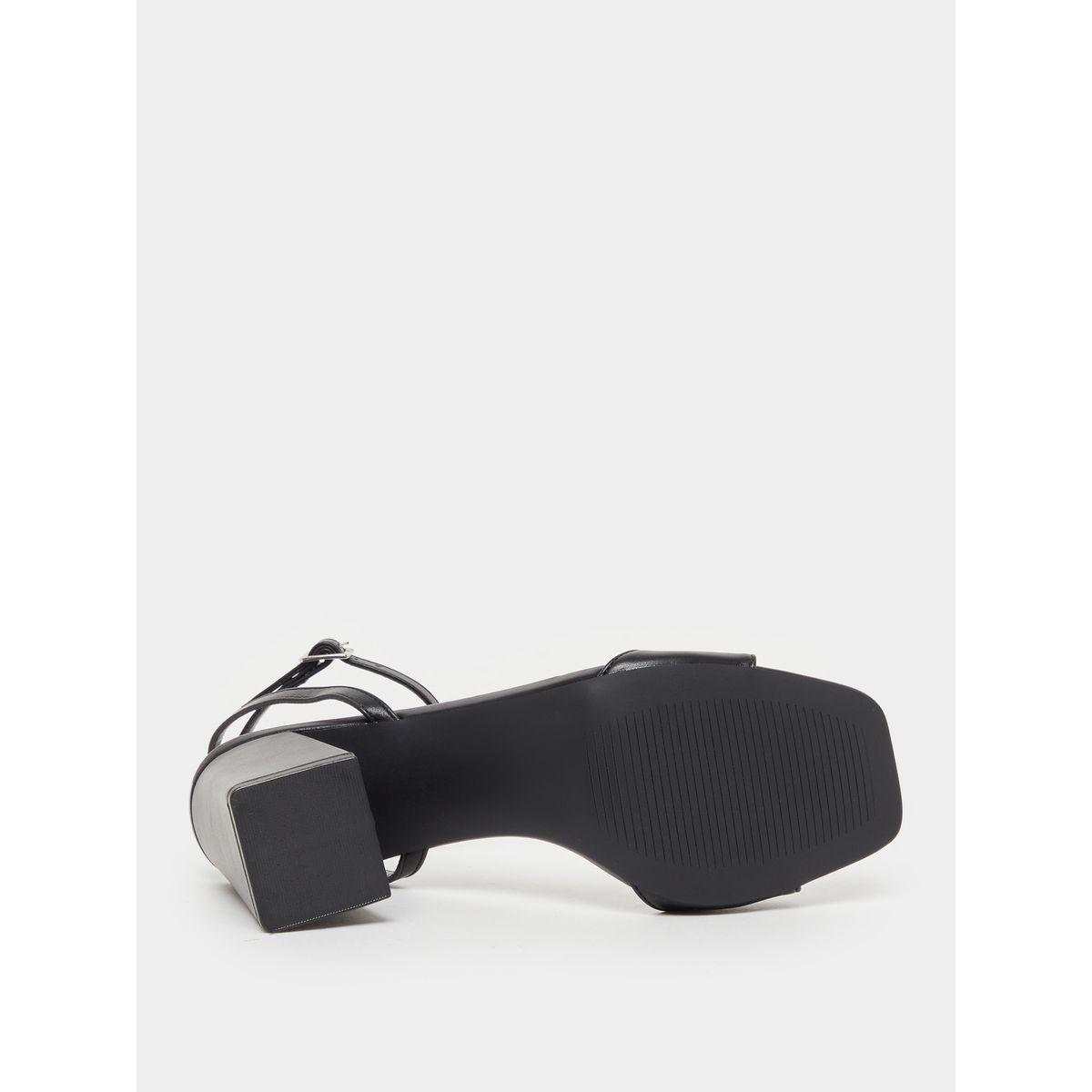 Raid X Styli  Solid Ankle Strap Block Heel Sandals-women-shoes-heels-image-7