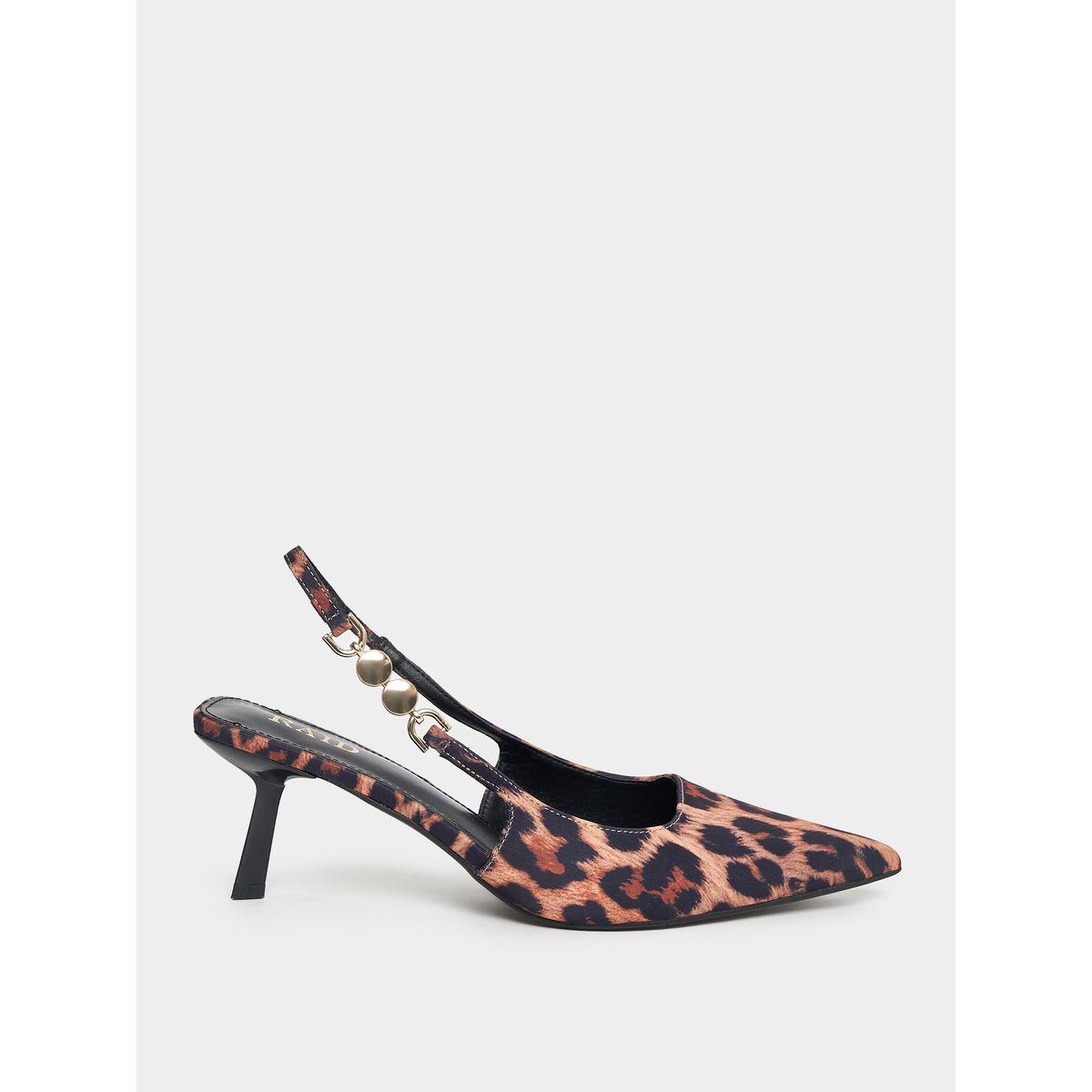 Raid X Styli  Leopard Print Slingback Kitten Heel Pumps-women-shoes-heels-image-1