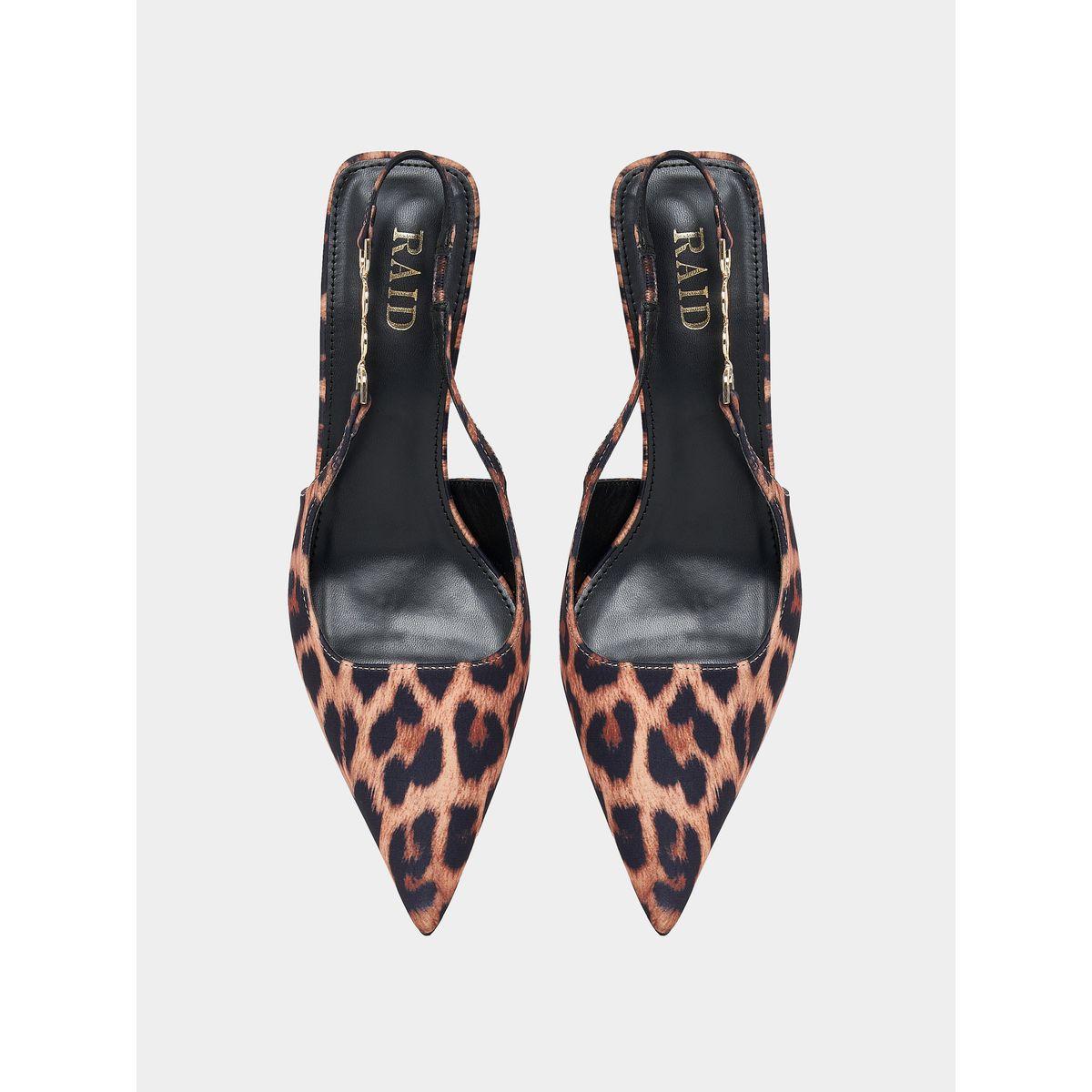 Raid X Styli  Leopard Print Slingback Kitten Heel Pumps-women-shoes-heels-image-5