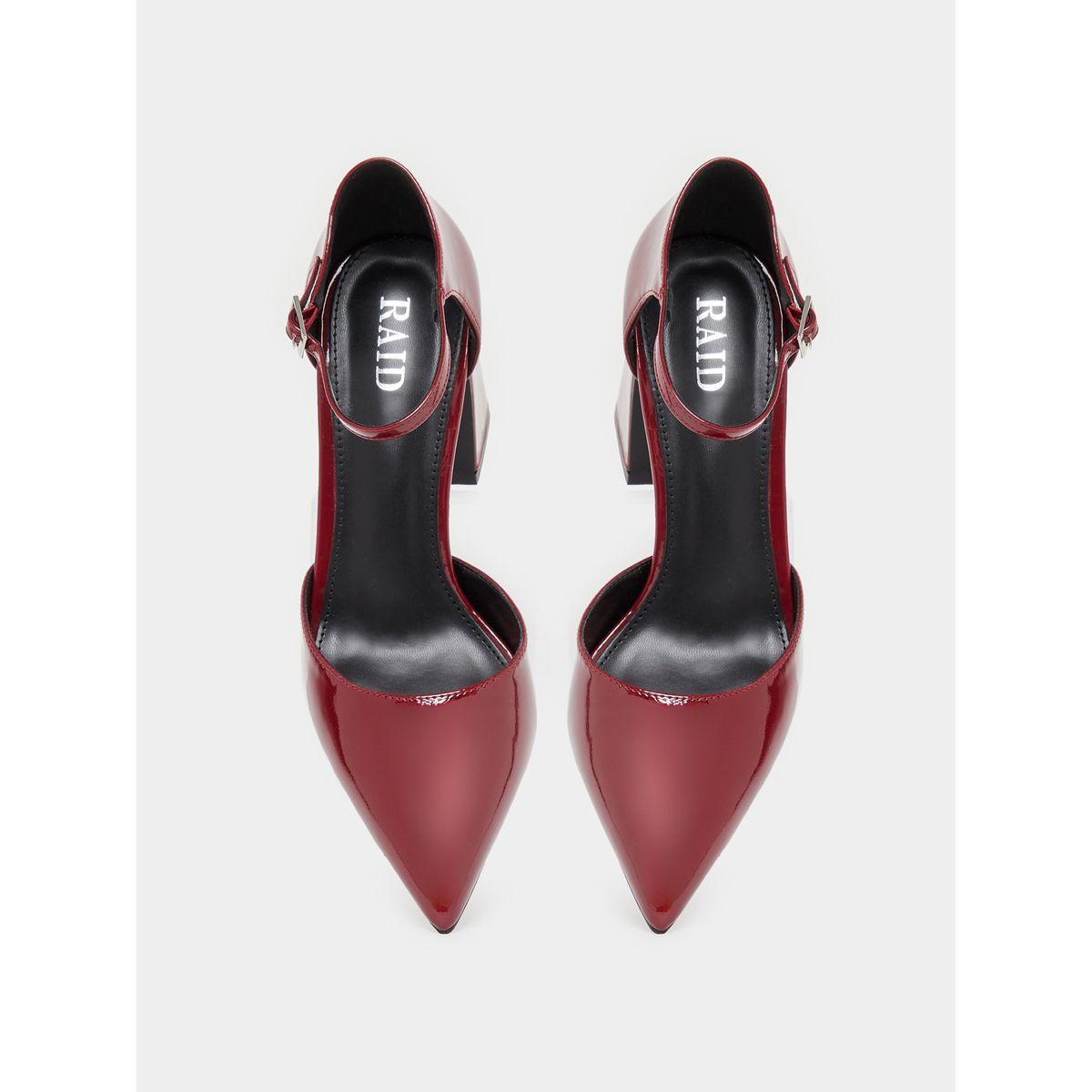 Raid X Styli  Patent Ankle Strap Block Heel Pumps-women-shoes-heels-image-6