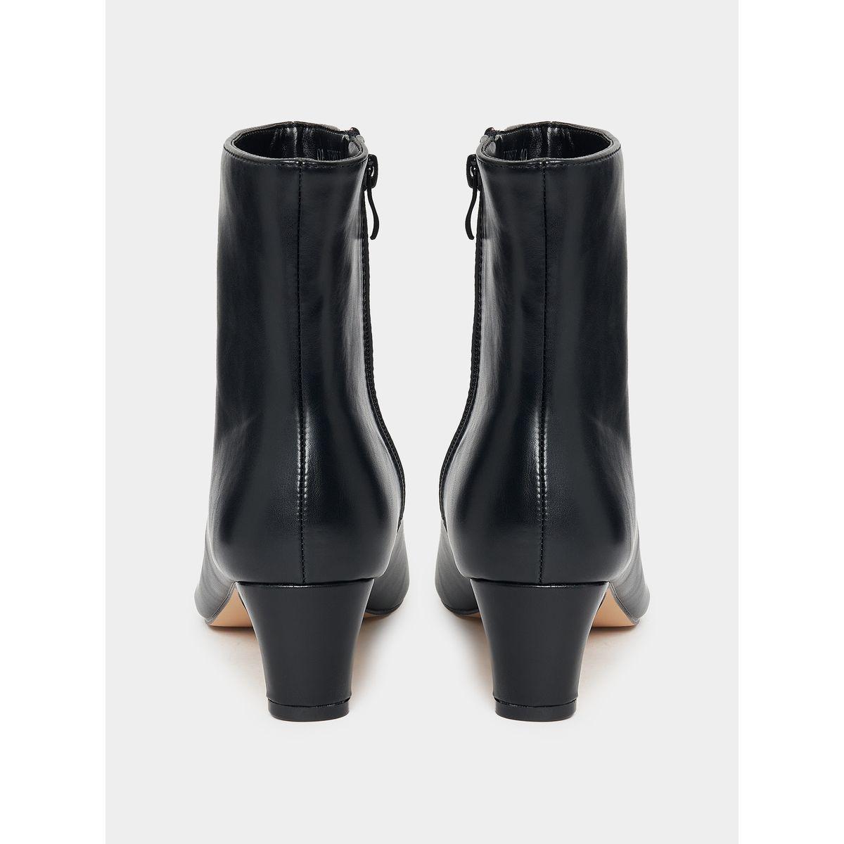 Raid X Styli  Pointed Toe Leather Ankle Boots-women-shoes-boots-image-5