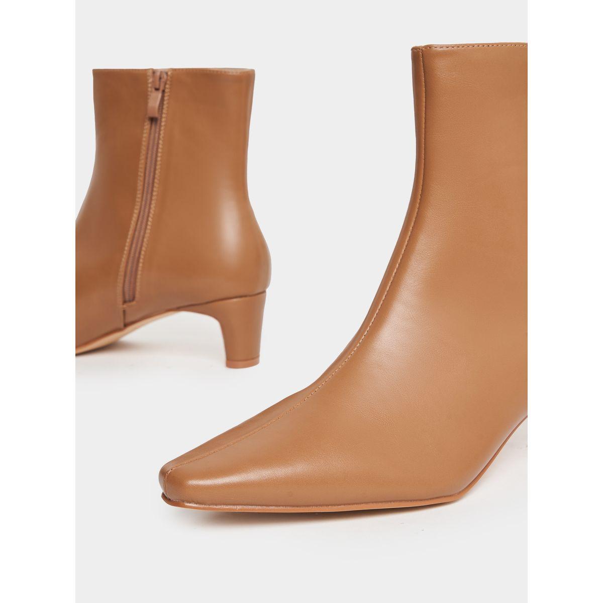 Raid X Styli  Pointed Toe Leather Ankle Boots-women-shoes-boots-image-3
