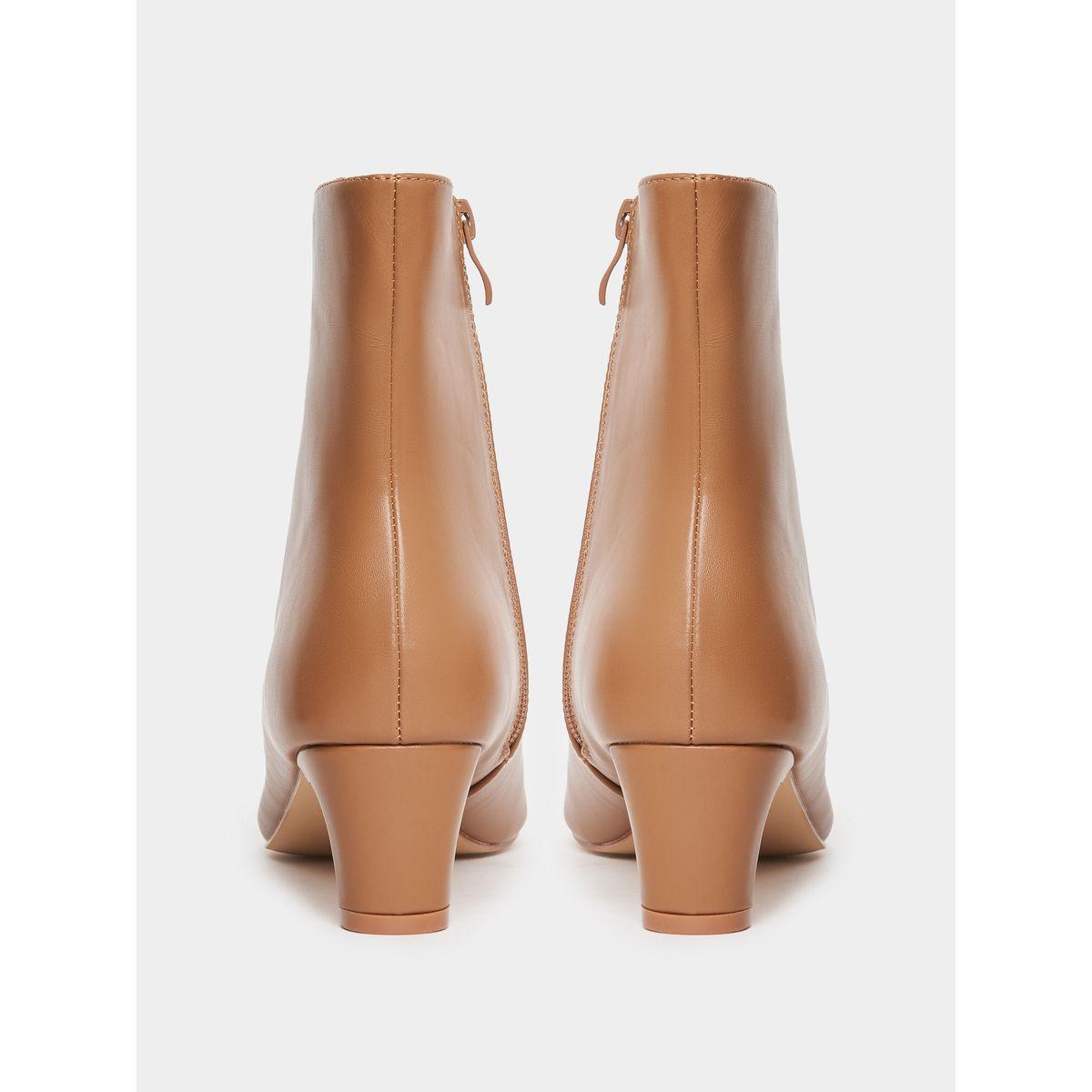 Raid X Styli  Pointed Toe Leather Ankle Boots-women-shoes-boots-image-4