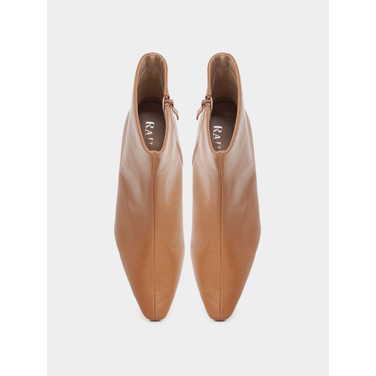 Raid X Styli  Pointed Toe Leather Ankle Boots-women-shoes-boots-image-5